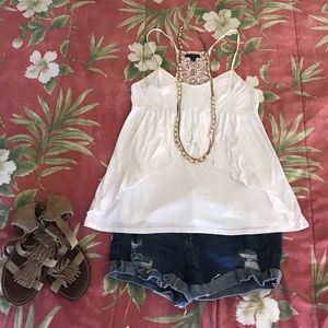 American Eagle Ruffle Tank Top